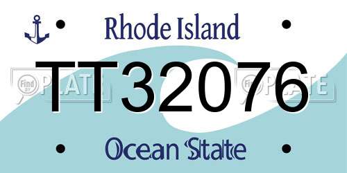 TT32076 Rhode Island License Plate