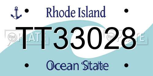TT33028 Rhode Island License Plate