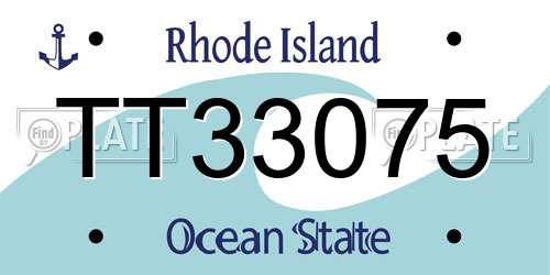 TT33075 Rhode Island License Plate