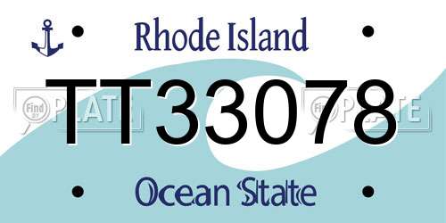 TT33078 Rhode Island License Plate