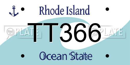 TT366 Rhode Island License Plate