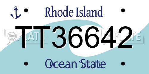 TT36642 Rhode Island License Plate