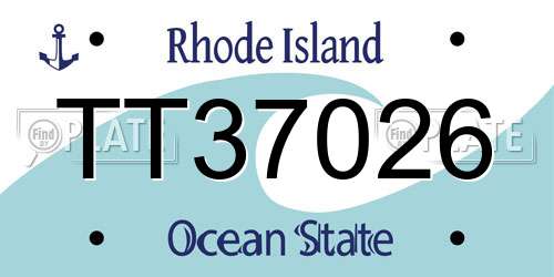 TT37026 Rhode Island License Plate