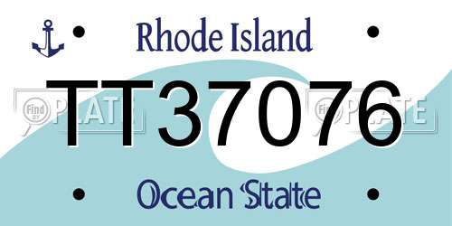 TT37076 Rhode Island License Plate