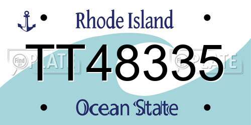 TT48335 Rhode Island License Plate