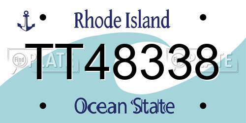 TT48338 Rhode Island License Plate