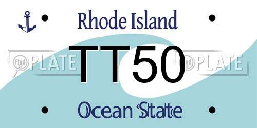 TT50 Rhode Island License Plate