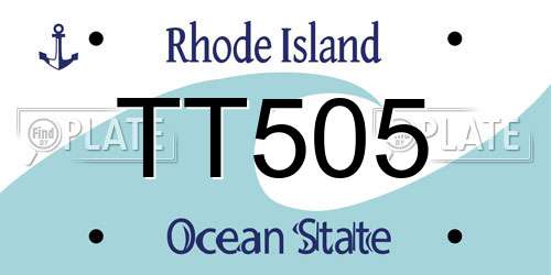TT505 Rhode Island License Plate