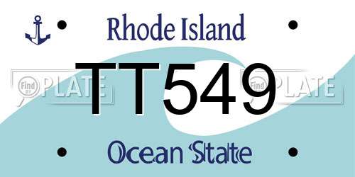 TT549 Rhode Island License Plate