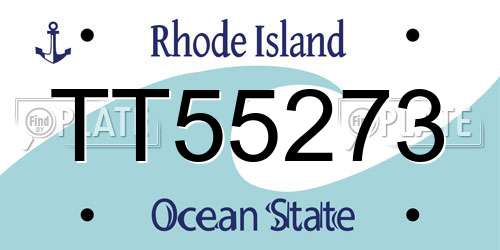 TT55273 Rhode Island License Plate