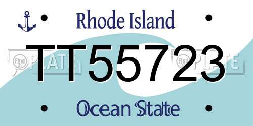 TT55723 Rhode Island License Plate