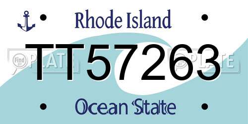 TT57263 Rhode Island License Plate