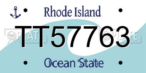 TT57763 Rhode Island License Plate