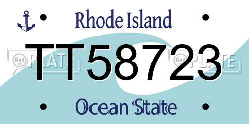 TT58723 Rhode Island License Plate