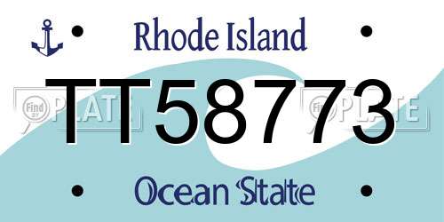 TT58773 Rhode Island License Plate