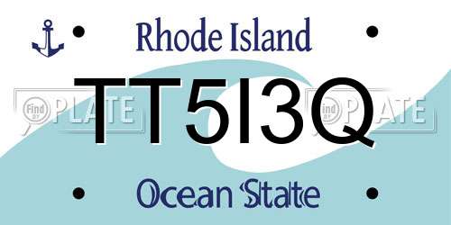 TT5I3Q Rhode Island License Plate