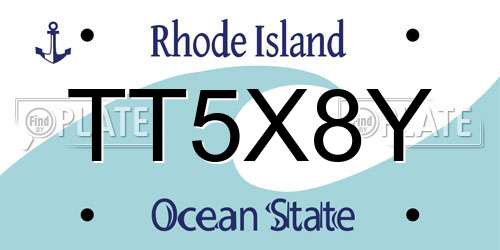 TT5X8Y Rhode Island License Plate