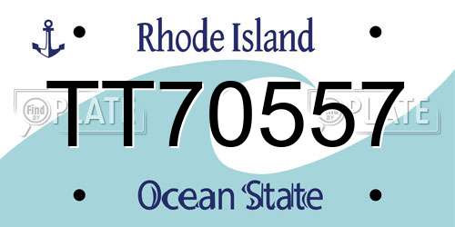 TT70557 Rhode Island License Plate