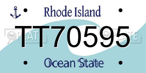 TT70595 Rhode Island License Plate