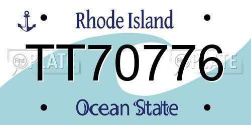 TT70776 Rhode Island License Plate