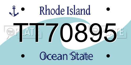 TT70895 Rhode Island License Plate