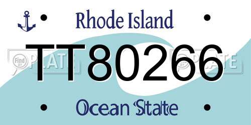 TT80266 Rhode Island License Plate