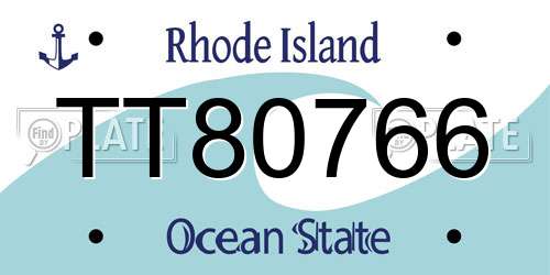 TT80766 Rhode Island License Plate