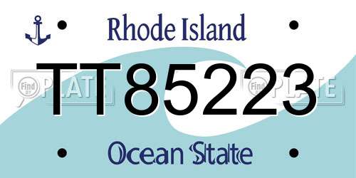 TT85223 Rhode Island License Plate