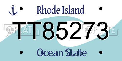 TT85273 Rhode Island License Plate