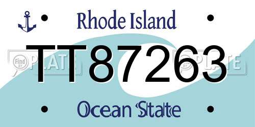 TT87263 Rhode Island License Plate
