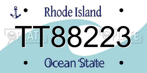 TT88223 Rhode Island License Plate