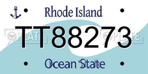 TT88273 Rhode Island License Plate