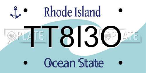 TT8I3O Rhode Island License Plate