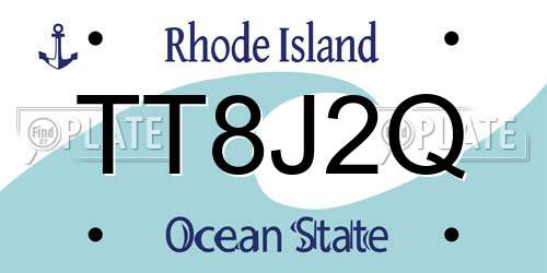 TT8J2Q Rhode Island License Plate