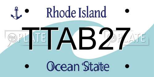 TTAB27 Rhode Island License Plate