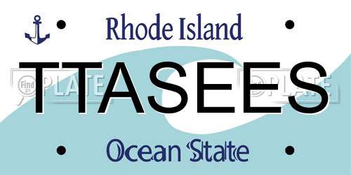 TTASEES Rhode Island License Plate