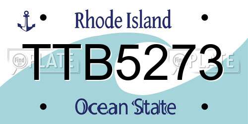 TTB5273 Rhode Island License Plate