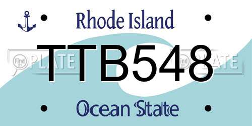 TTB548 Rhode Island License Plate