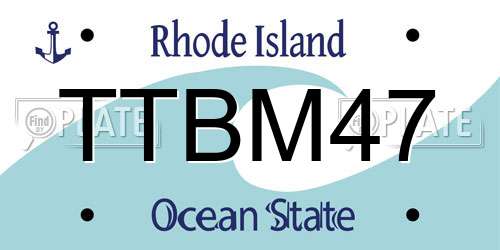 TTBM47 Rhode Island License Plate