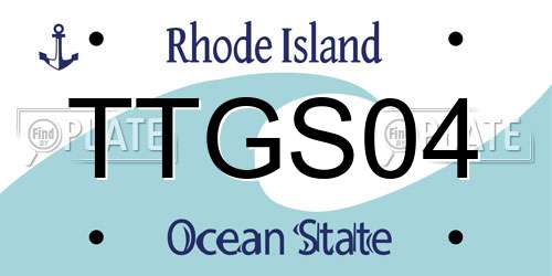 TTGS04 Rhode Island License Plate