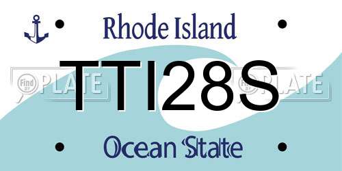 TTI28S Rhode Island License Plate