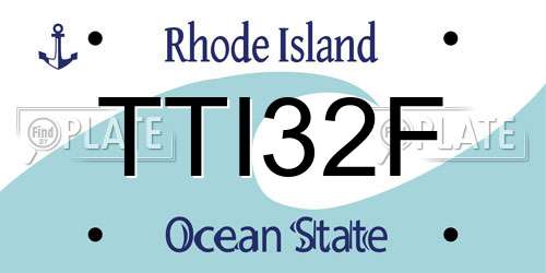 TTI32F Rhode Island License Plate