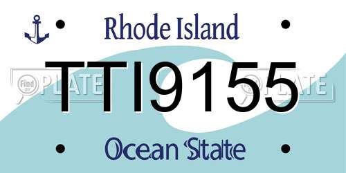 TTI9155 Rhode Island License Plate