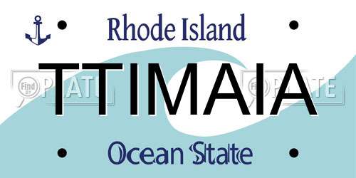 TTIMAIA Rhode Island License Plate