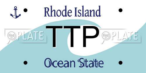 TTP Rhode Island License Plate