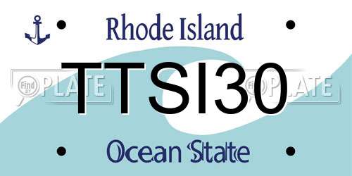 TTSI30 Rhode Island License Plate
