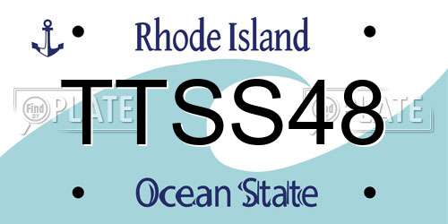 TTSS48 Rhode Island License Plate