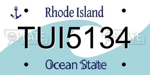 TUI5134 Rhode Island License Plate