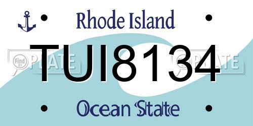 TUI8134 Rhode Island License Plate