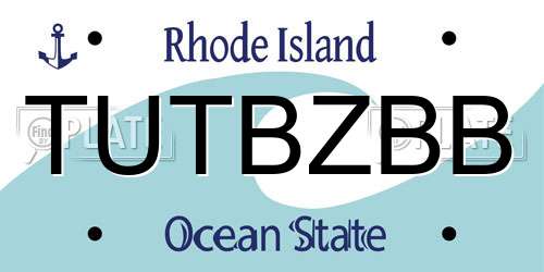 TUTBZBB Rhode Island License Plate